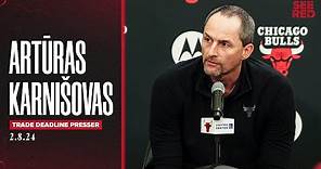 LIVE: Trade Deadline Press Conference - Artūras Karnišovas | Chicago Bulls