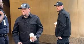 Benji Madden and Joel Madden takes selfies with fans at the Today show in New York City