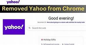 How to Remove Yahoo Search Engine in Google Chrome