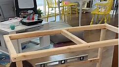 Small desk with monitor ledge build plans on my site under shop! #diy #diyprojects #homeprojects #customdesk #woodworking #womenwhodiy #womenwhowoodwork #buildplans #deskbuildplans #deskwithmonitorledge #smalldesk #wooddeskplans #digitaldownload #smalldeskplans #diydesk #diywooddesk | Breezing Through