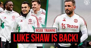 Luke Shaw IS BACK Ahead Of Everton! | INSIDE TRAINING