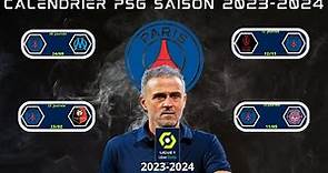 Calendrier PSG ligue 1 saison 2023 2024