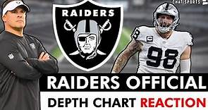 Las Vegas Raiders Depth Chart RELEASED! Raiders Official Depth Chart Reaction After NFL Roster Cuts