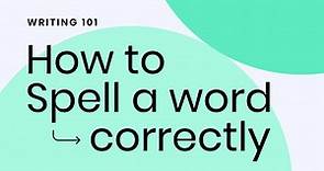 How to spell a word correctly