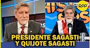 🤣🔴 Así fue el encuentro del presidente Francisco Sagasti con 'Quijote' Sagasti en #LosChistosos