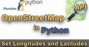 Python: OpenStreetMap API - add Longitudes and Latitudes by using Geopy module