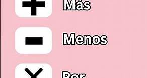 Basic Spanish Vocabulary: Math Symbols