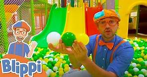 Blippi Visits Jumping Beans Indoor Playground For Toddlers | Educational Videos For Kids