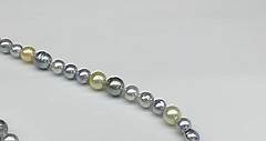 D Pearls - 日本真多麻➕大溪地珍珠➕南洋金珠巴洛克珍珠頸鏈 7～12mm，強光，近圓，極微微瑕。 P21...