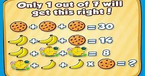 Only 1 Out of 7 Will Get This Right Cookie Banana Maths Puzzle Answer