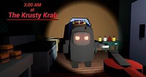 3 AM at The Krusty Krab Full Playthrough Gameplay (Free indie horror Game)