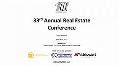 #2460 33rd Annual Real Estate Conference