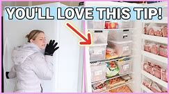 Easiest Ways To Organize Any Freezer! Freezer Tips & Tour!