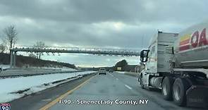 I-90 East - Albany - New York - 4K Highway Drive