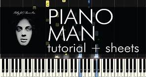 Billy Joel - Piano Man - Piano Tutorial + Sheets