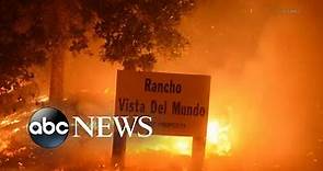 Residents flee as fires burn in Santa Barbara l ABC News