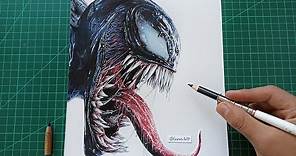 Cómo Dibujar a Venom Realista paso a paso | How to draw Realistic Venom
