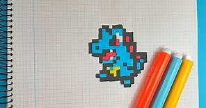 Como Dibujar a TOTODILE | POKEMON Pixel Art