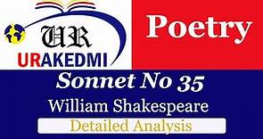 Sonnet 35: Analysis|William Shakespeare|Shakespearean sonnets|Shakespearean sonnet 35|