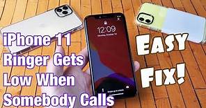 iPhone 11 / 11 Pro: Ringer Sound Volume Gets Low on Incoming Calls? Easy Fix!!!
