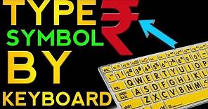 how to type rupee symbol in keyboard