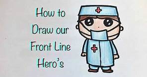 How to draw a Doctor/ Easy drawing and coloring tutorial for kids