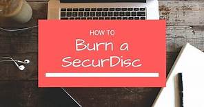 How to burn a SecurDisc with Nero Burning ROM