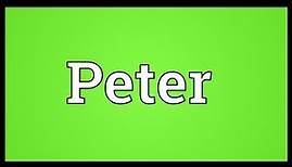 Peter Meaning