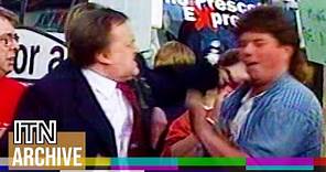 When John Prescott punched a protester (2001)
