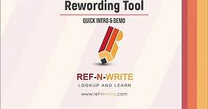 Rewording tool - Scientific Word Suggestions for Academic Writing