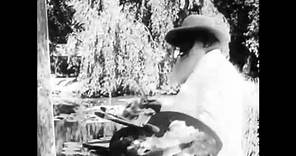 Film of Impressionist Painter Claude Monet at Work (authentic video)