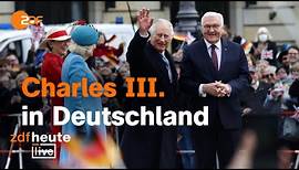 Militärische Ehren für den König: So wird Charles III. in Berlin empfangen | ZDFheute live