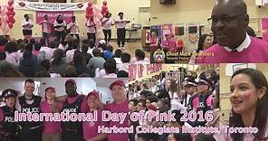 #DayofPink Celebrations at Harbord Collegiate with @TorontoPolice & @tdsb