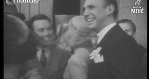 SHOWBIZ: Jackie Coogan marries Betty Grable. (1937)