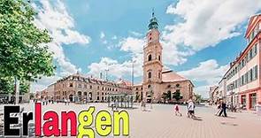 Erlangen City Germany 🇩🇪 Walking tour, 4k video