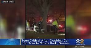 Teen badly injured in Queens car crash