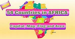 Africa Continent Countries and their capitals | Africa countries Capital, Map, Flag and Geography