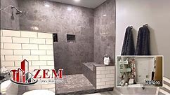 Large Walk In Tile Shower | Bathtub Conversion | Full Bathroom Remodel | Time Lapse