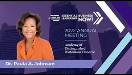 2022 Annual Meeting | Distinguished Bostonian Dr. Paula A. Johnson