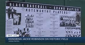 Honoring Jackie Robinson on historical baseball field