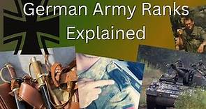 German Army Ranks Explained - Dienstgrade des deutschen Bundesheeres