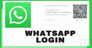 How to Login to WhatsApp on Web Browser? WhatsApp Account Sign In / Login web.whatsapp.com