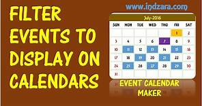 Event Calendar Maker Excel Template - Filter Events