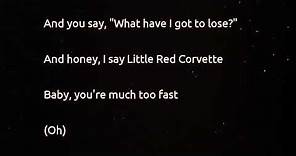 Prince - Little Red Corvette (lyrics)