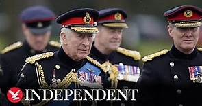 Watch again: King Charles visits Royal Military Academy Sandhurst