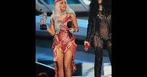 Lady Gaga VMA Meat Dress Outfit