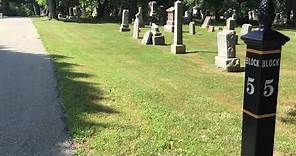 Graves in ‘Colored Section’ of Oak Ridge Cemetery