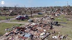 Drone footage shows tornado's devastation in Mississippi town