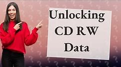 How is data read from a CD RW?