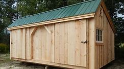 "The Salt Box - Three Sled Shed" - Build Large Equipment Shed - DIY Plans (8X14 - 12X20)